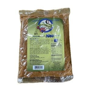 clear plastic pouch of brown seasoning